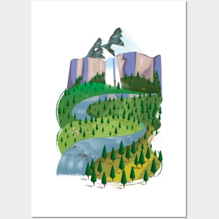 Mountains Landscape Posters and Art